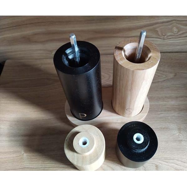 Funcional Molino de madera de sal y pimienta Molino ajustable Jar de núcleo cerámico