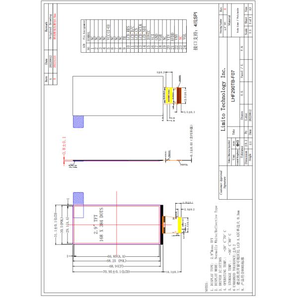 2.9 Inch E Paper Display Black White Red E Paper Display Module High Durability