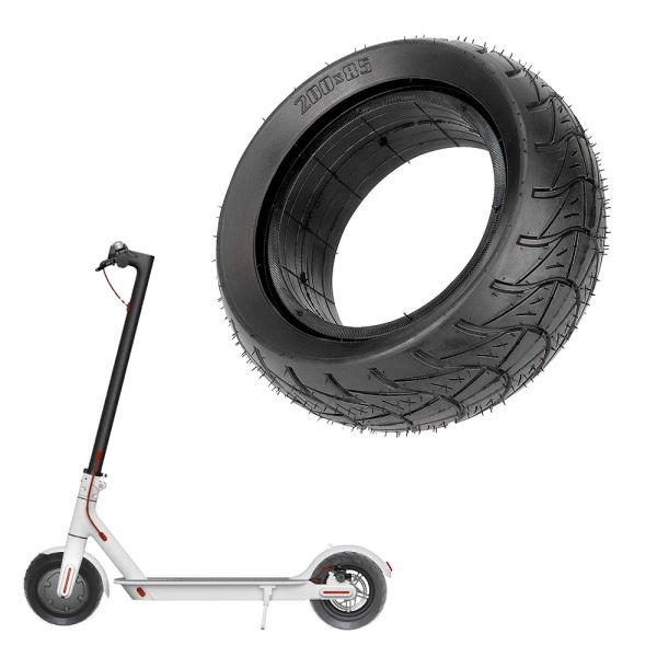 200x85 Inch Flat-Free Semi-Pneumatic Solid Rubber Tyre 8 Inch Electric Scooter Replacement Tire for Kids' Scooters
