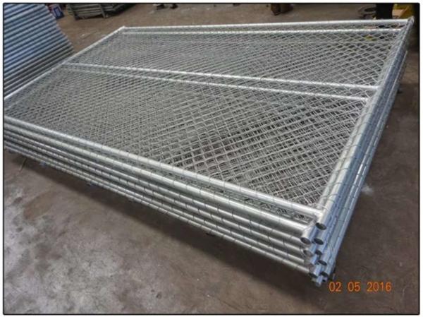 chain link temporary construction fence panels 6FT X 10F Mesh 2 3/8  x 2 3/8 ( 60mm x 60mm ) x 12 gauge wire
