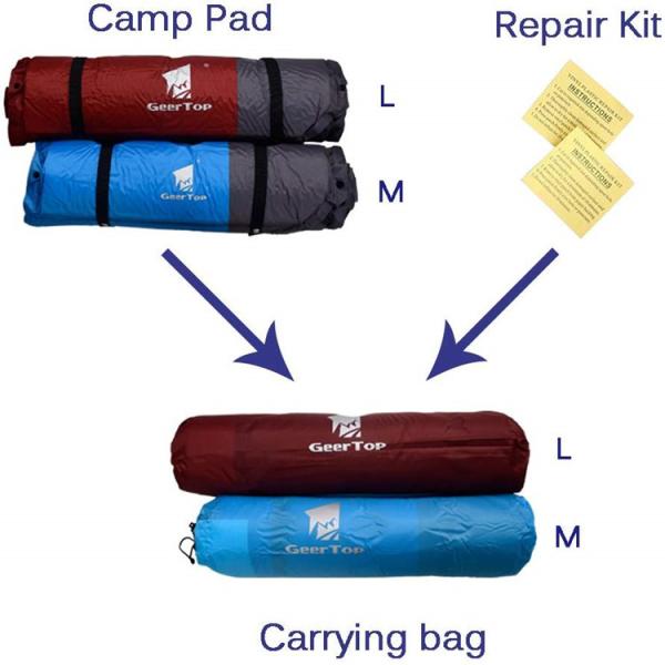 0.35kg Travel Honeycomb Self Inflating Camping Mattress