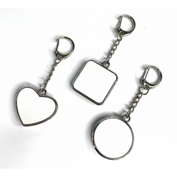 Sublimation Aromatic Metal Keychain Sublimation Personalized Photo Printing Keyring With Scented Discs