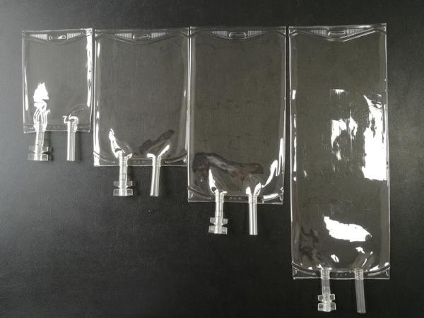 Medical empty PVC Infusion Bag normal Saline Sodium Chloride Drip Bag 100ml 250 Cc 500cc Two Ports IV PVC infusion bag