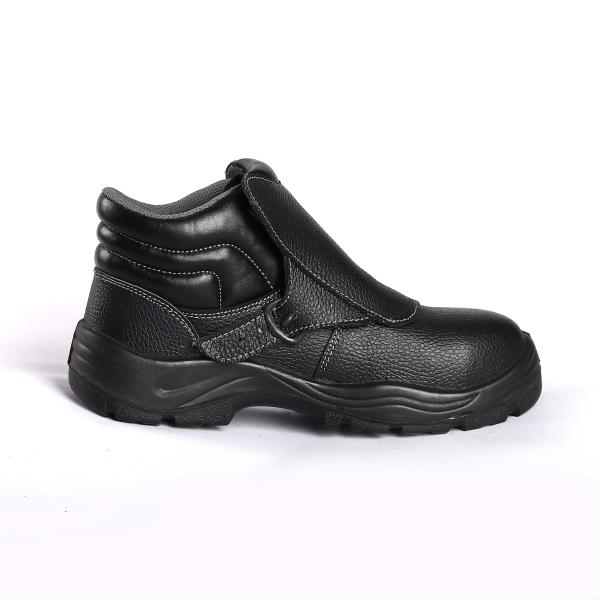 Mesh Lining Material Electrical Hazard Protection Genuine Leather Upper Of Exceptional Safety Shoes