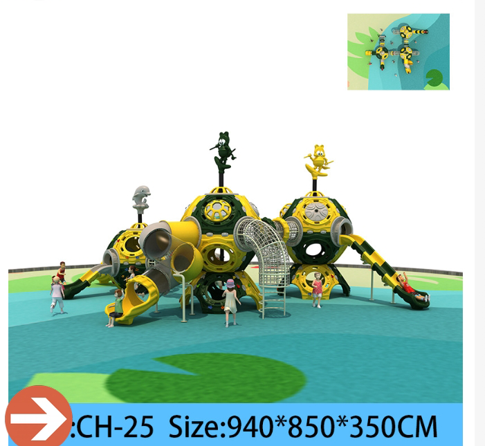 Space Capsule Theme Playground Equipment Custom web Climbers Swings  Plastic Slides for Parks  Kindergartens Safe & Child-Friendly​