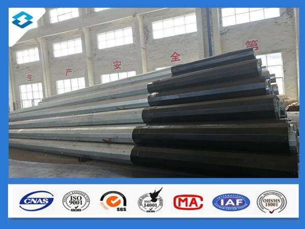 70ft 5mm Thick Q420 Galvanized And Black Tar Painted Steel Electric Pole