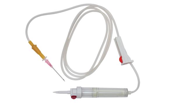 a transfusão de sangue descartável médica do PVC de 150cm ajustou-se com fluxo Rate Control