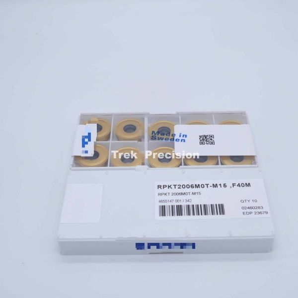 RPKT2006MOT‑M15 F40M Grade Tungsten Carbide Indexable High‑Feed Face Milling Insert Compatible with Seco For CNC Metal Milling Machining