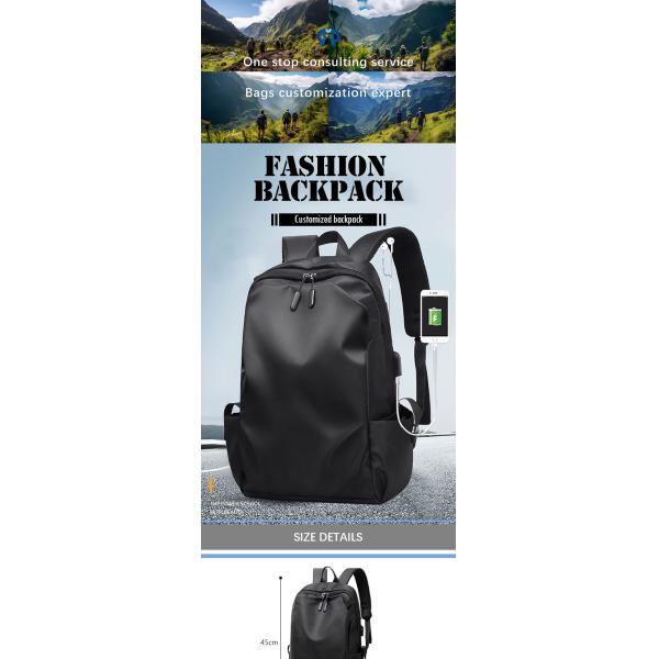 OEM Logo Sac à dos de voyage léger Sac à ordinateur portable étanche à l'eau anti-vol Avec USB