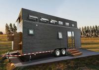 Modular Prefabricado Estrutura de Aço Leve Casa Pequena Em Rodagens Casas Móveis Em Rodagens Para Venda