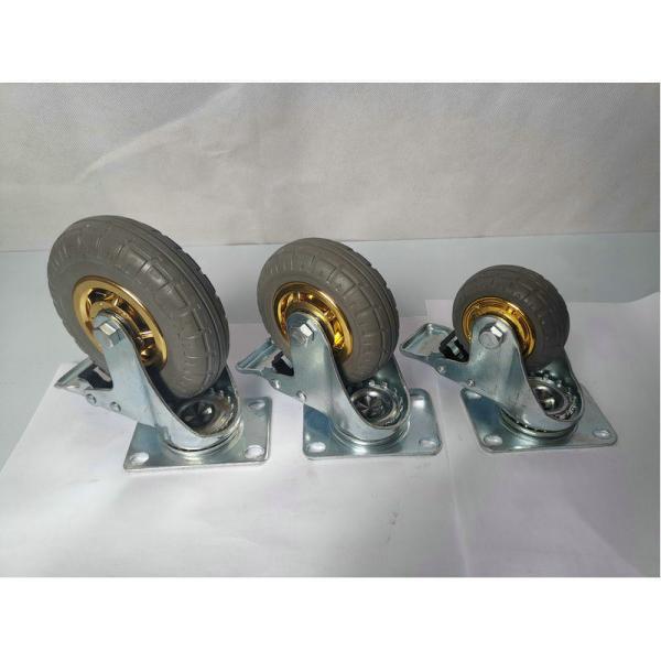 Roller Bearing Heavy Duty Golden Castor with Lock and 100mm/125mm/150mm/200mm Diameter