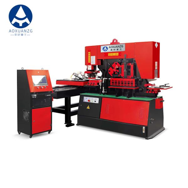 Q35Y Hydraulic Ironworker Machine , 7.5kw Multi Function Punching Shearing Machine