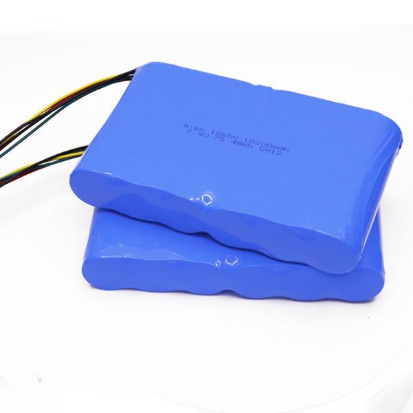 Over Charge Protection | High Discharge 18650 Battery Pack | Custom 7.4V 10200mAh Rechargeable Battery Pack for Surveillance Equipment | Made in China
