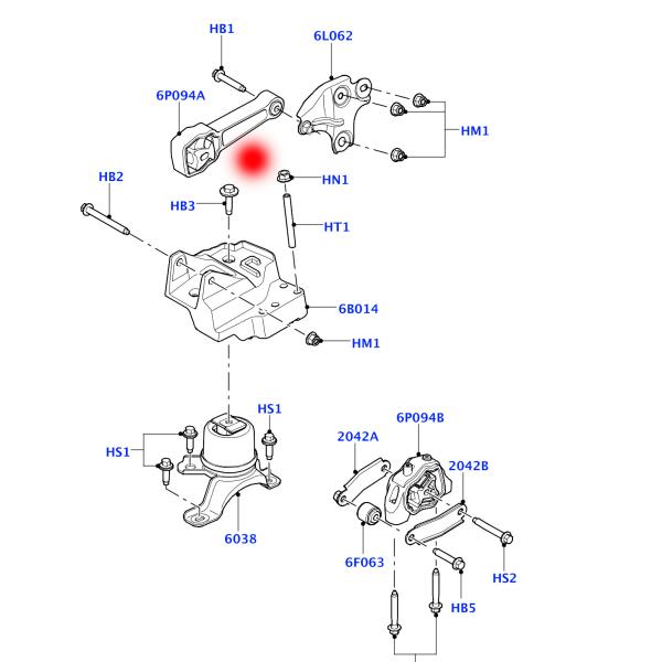 OEM LR030745 BJ326P082AA CAR ENGINE MOUNTING FOR LAND ROVER RANGE ROVER EVOQUE