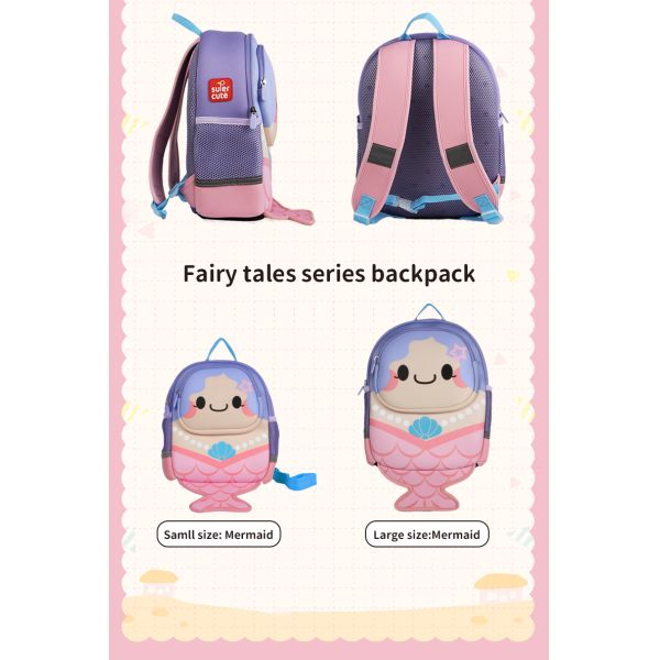 Customization Waterproof Child School Bag Backpacks Mermaid Design For Kids