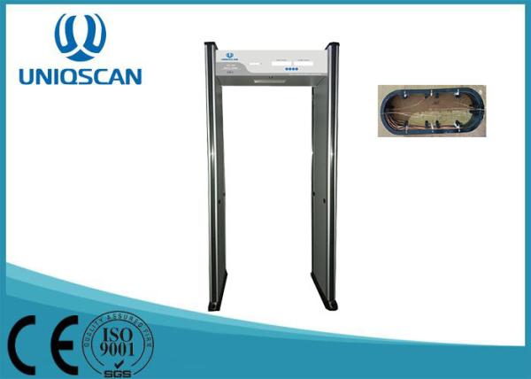 6 Detect Sensor Zones Walk Through Metal Detector Waterproof For CCTV System