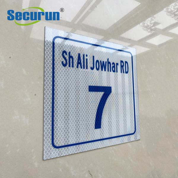 ODM plaque réfléchie de Signage de nom de route de 5 numéros de maison de pouce