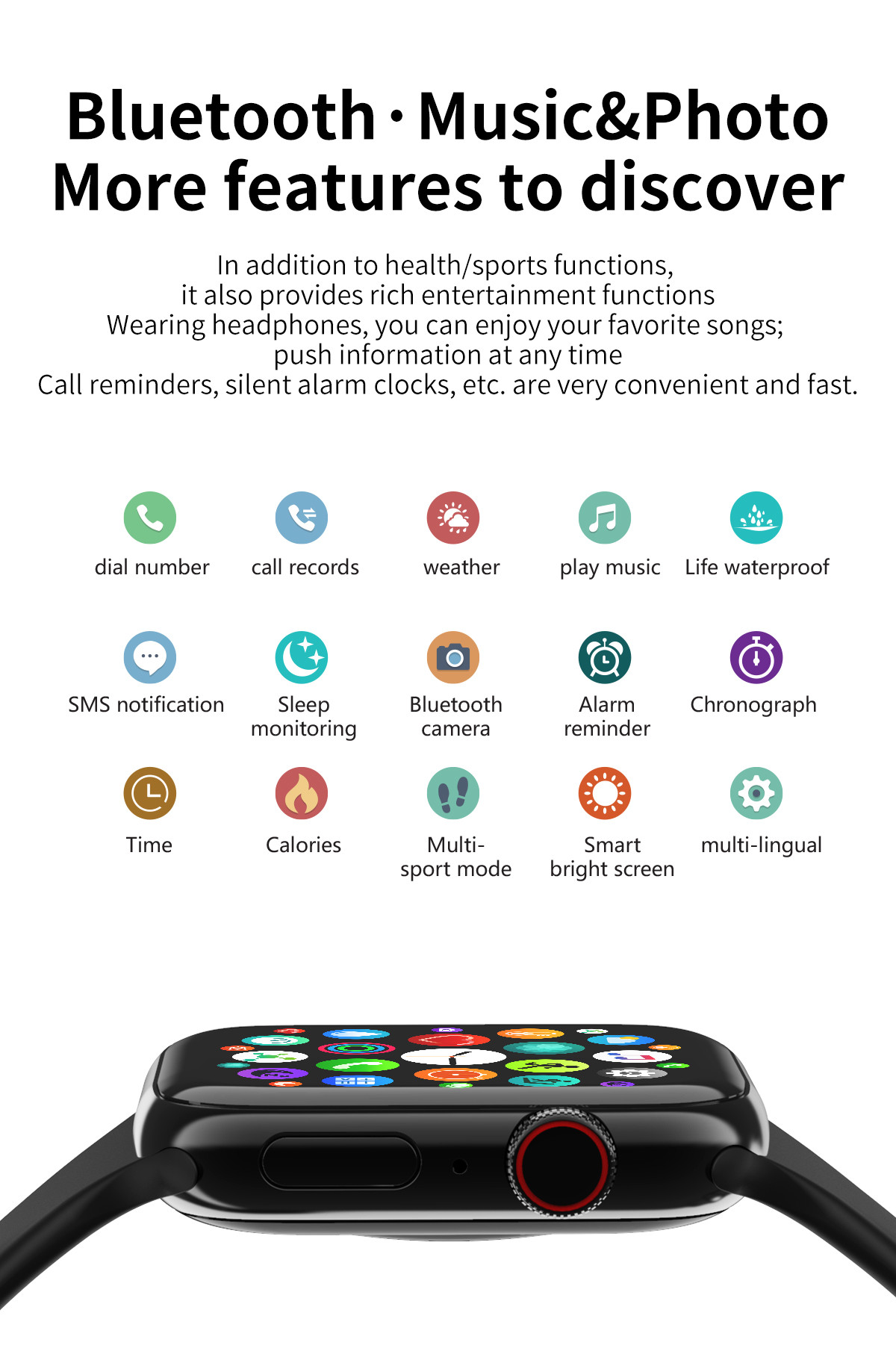Bluetooth Smartwatch F18 F20 F2 F28 FK78 Inteligente вызывать