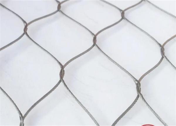 Ferruled Stainless Steel Aviary Netting , Diamond Bird Aviary Mesh Panels 2.0mm SGS