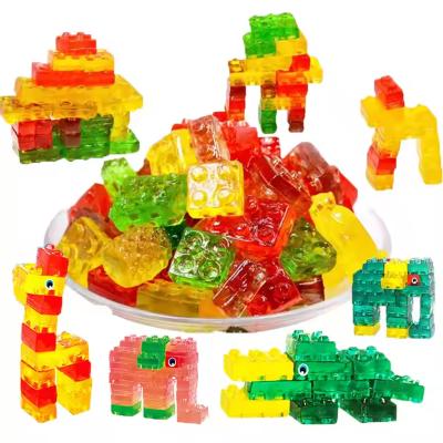 Natural Pure Fruit Juice 3D 4D Gummies Block Shaped Building Block Jelly Candy