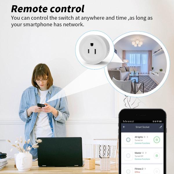 O Pin DIY Wifi do soquete 16A 2 de Smart Homekit da tomada dos E.U. permitiu o soquete da tomada