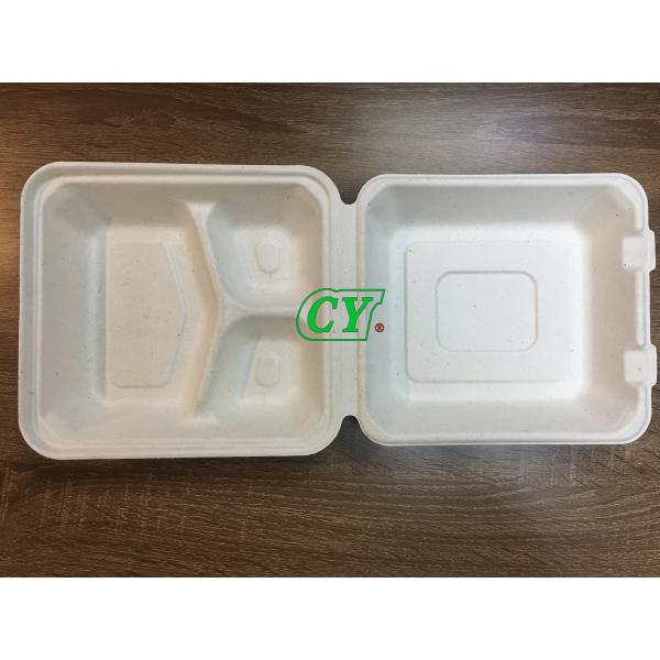Biodegradable Sugarcane Bagasse Clamshell Lunch Box Machine Virgin Pulp Wood Pulp