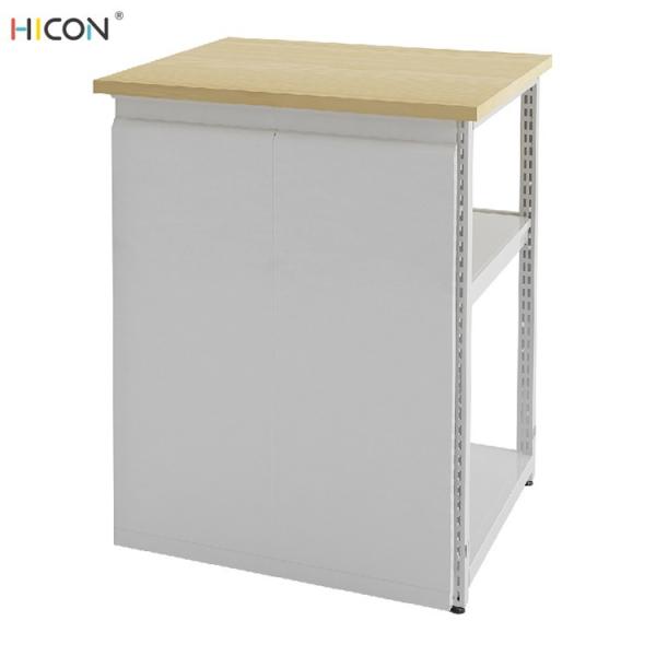 Useful Floor White Metal Wooden Departmental Store Racks