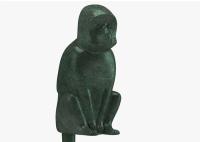 Vida - escultura de bronze de moldação do macaco do assento da estátua do metal do tamanho