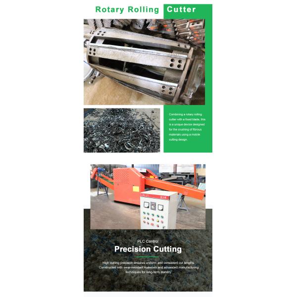 Factory Price Waste Fabric Cotton Fiber Cloth FIBC Ton Bag Cloth Cutting Machine Straw Shredding Machine