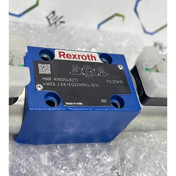 Rexroth 4WE6J6X/EG24N9K4/B10 Electromagnetic Directional Valve with 315 Bar Max Pressure 24V DC Solenoid and 30 L/min Flow Rate
