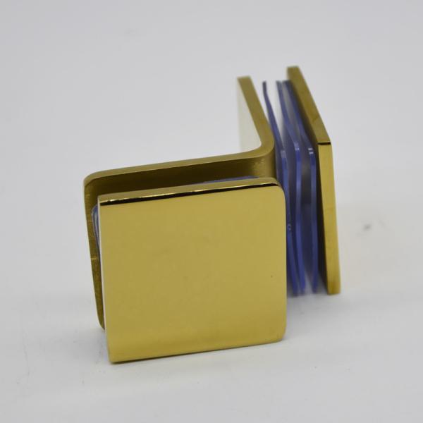 Stainless steel glass to glass 90 degree connector clamps, material SS304, finishing satin or mirror, for 9-12mm glass