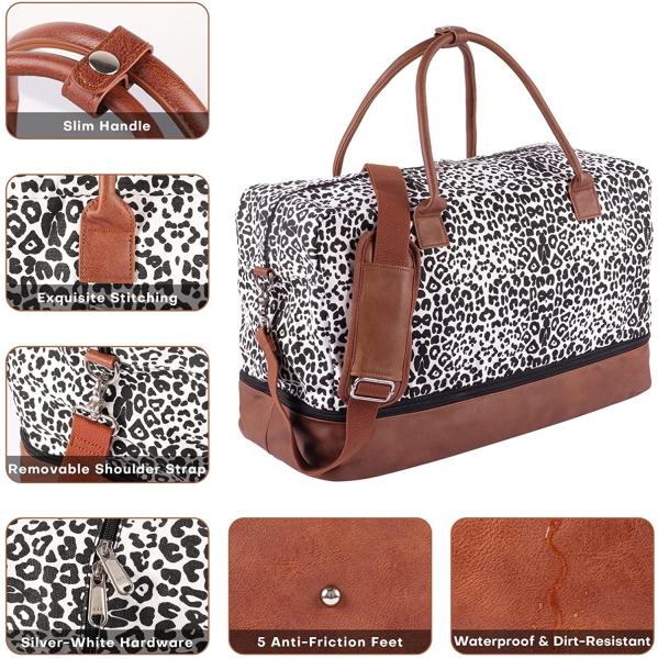 Small Duffel Travel Bag Shopping Canvas Bag Backpack Messenger 21x13x10