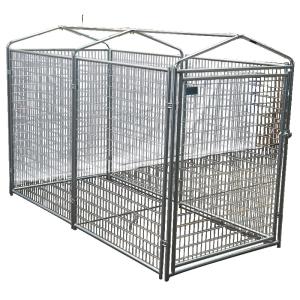 Grande bandeja removível galvanizada do canil resistente exterior do cão