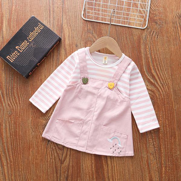 Wholesale Girls Boutique Spring Children's Dress Clothing Sets Cute Girls' Bib