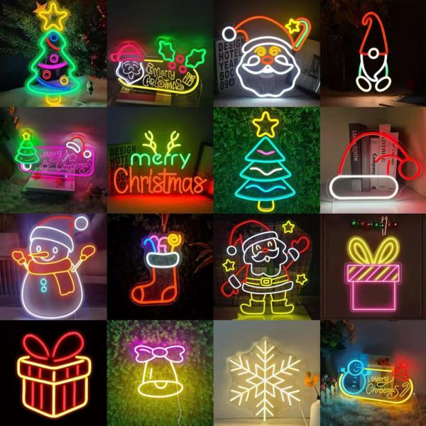 Custom Christmas LED Decorative Neon Lights Christmas Tree Indoor Decorative Ambiance Lights Outdoor Light Strip Decorative Lights