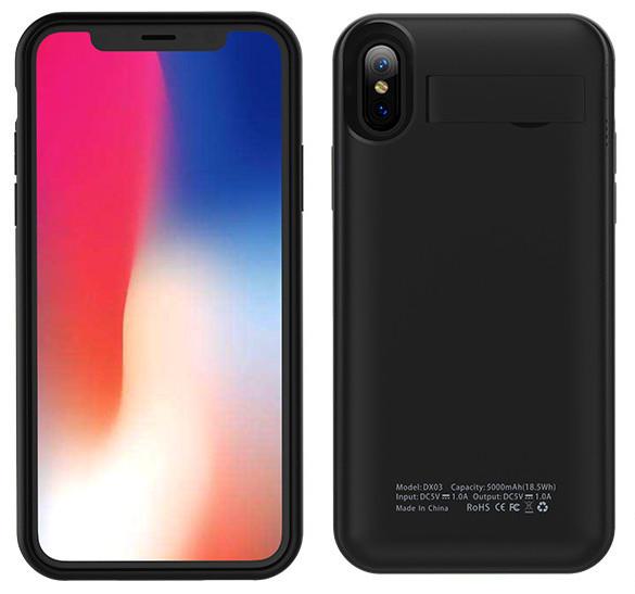 Battery Charger Clip Case Wireless Charging Power Bank 5000mAh For IPhone