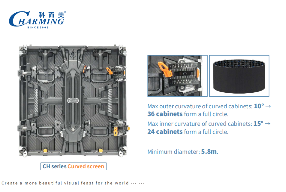 Curved & Flexible Outdoor LED Screen P2.6/P2.9/P3.9 Die-Cast Aluminum 7680Hz High Refresh for Rental Events