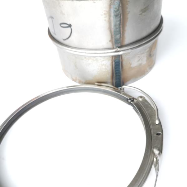 8 Galvanized Steel Clamps Adjustable With Gasket For Dust / Mist Collection