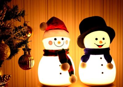 a lâmpada Tabletop da luz da noite 1200mA, boneco de neve do silicone conduziu a luz da noite