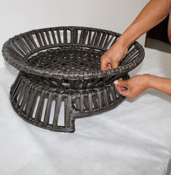 Large Wicker Dog Bed Baskets Woven Rattan Natural Mattress Cat Pet Nest Puppy Dog Rest Bed