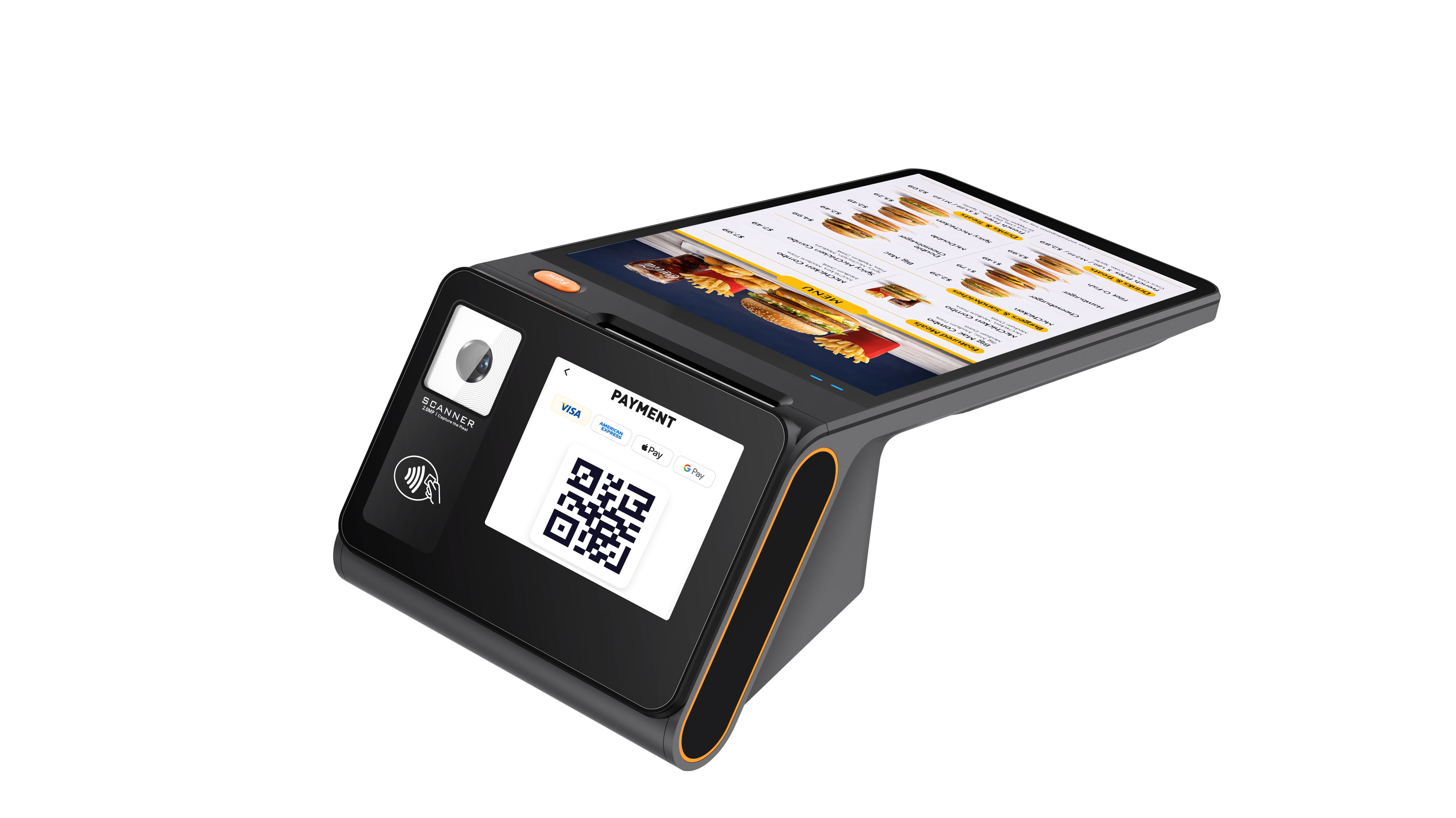 Android 12 Portable POS Terminal With 4G LTE GPS Quad-Core 2.0GHz Processor
