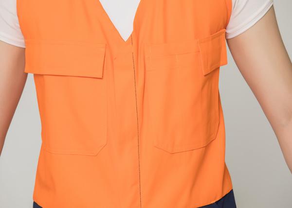 Double Stitching Safety Work Clothes High Visable Orange Jacket Bib Pants Suit