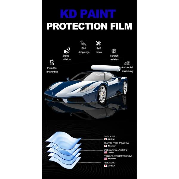 Прозрачная TPU самовосстанавливающаяся анти-грабежная анти-желтая автомобильная краска защитная пленка