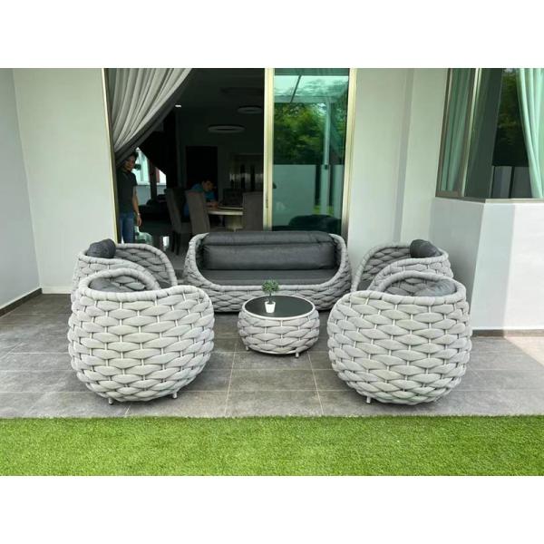 Comfortable Set for Outdoor Garden Nordic Designed Corner Top Sell Patio Furniture
