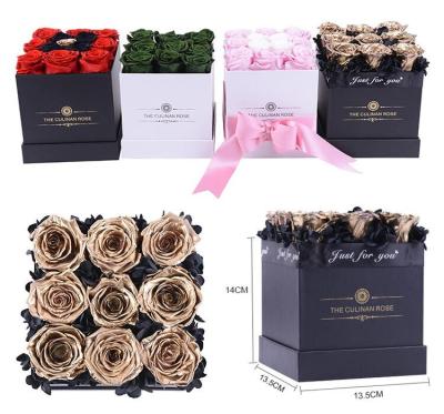 bulk stock natural fresh preserved roses packing in gift box for free shipping