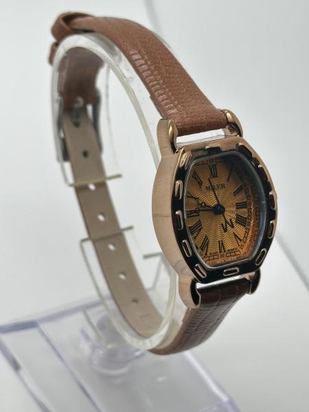 Miler 222 Modelo Quartz relógio de correia de couro com logotipo personalizado