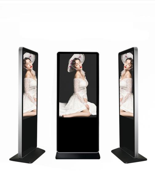 Fica sozinho 55 polegadas TFT LCD LED digital AD totem WIFI monitor Android