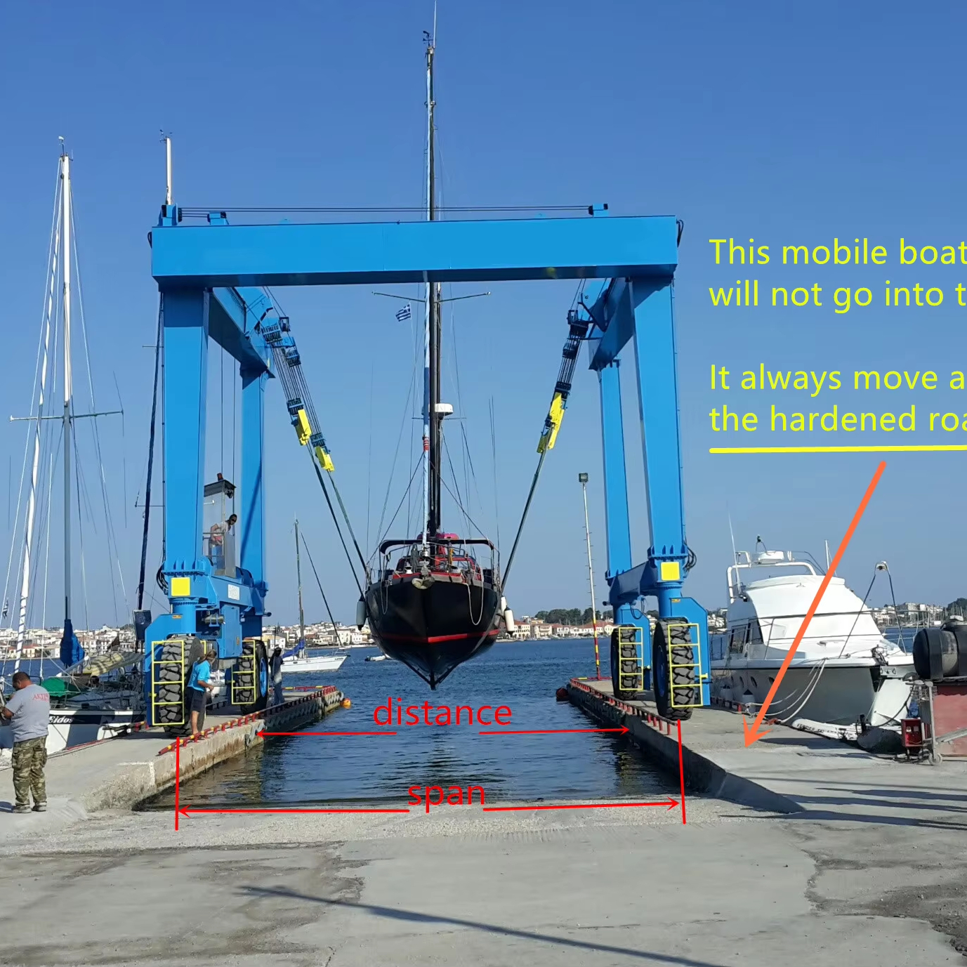 Safe and Reliable Yacht Handle Crane Suitable for Ships in Yacht Clubs Water Amusement Parks Naval Ports