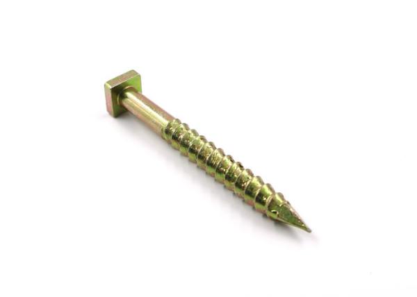 Yellow Zinc Plated  Mild Steel Square Head Concrete Nails Screws
