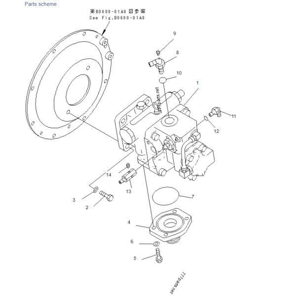Komatsu excavator PC30MR-3 708-1S-00150 hydraulic main pump suppliers